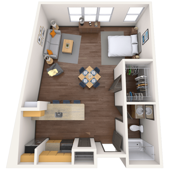 Studio 0x1 678 SF 2012 floor plan
